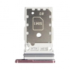 Samsung Galaxy S22 Ultra Dual SIM-kaarthouder (Burgundy) (service pack) (origineel)