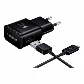 Lader origineel Samsung EP-TA200NBE 15W + Type-C kabel zwart