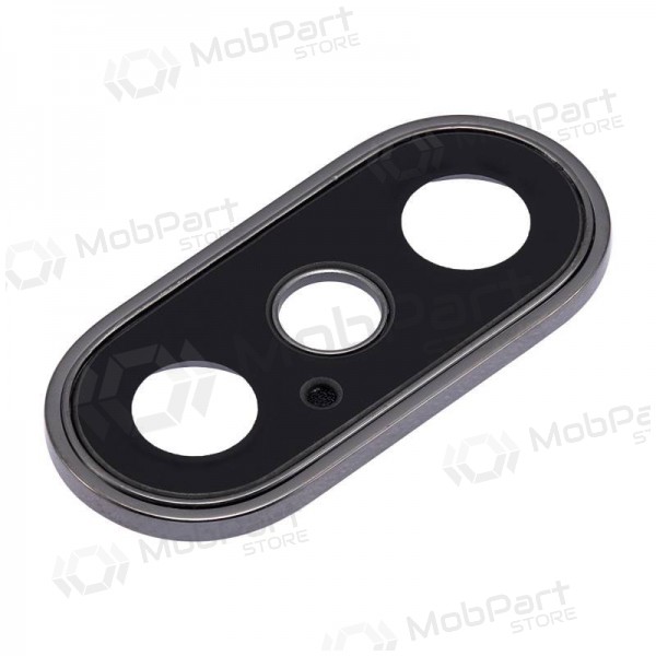 Apple iPhone XS / XS Max camera glas (zwart) (met een frame)