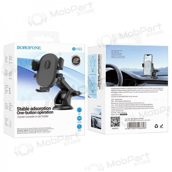 Autotelefoonhouder Borofone BH93 (dashboard) zwart