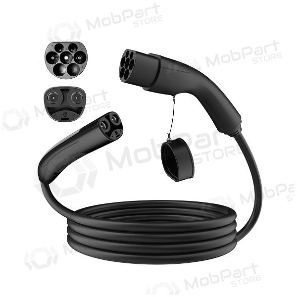 Elektromobilio oplaadkabel Tesla NACS - Type 2, 32A, 7.2kW, 1-fazė, 5m