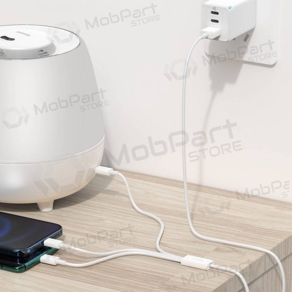 Kabel Baseus Superior USB - microUSB+Lightning+Type-C 3.5A 1.5m (wit) CAMLTYS-02