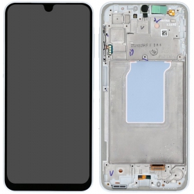 Samsung Galaxy A26 5G scherm (wit) (met een frame) (origineel)