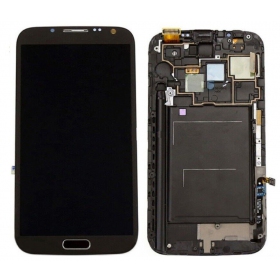 Samsung Galaxy Note 2 scherm (grijs) (met een frame) (origineel)