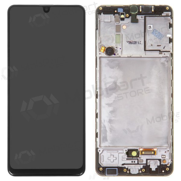 Samsung Galaxy A31 scherm (zwart) (met een frame) (origineel)