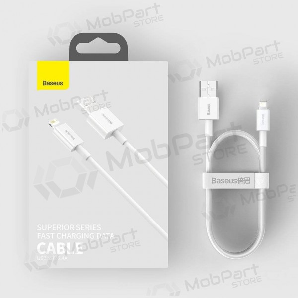 USB kabel Baseus Superior Lightning 2.4A 1.5m (wit) CALYS-B02