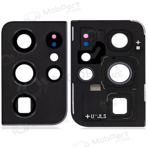 Samsung G998 Galaxy S21 Ultra 5G camera glas (zwart) (met een frame)