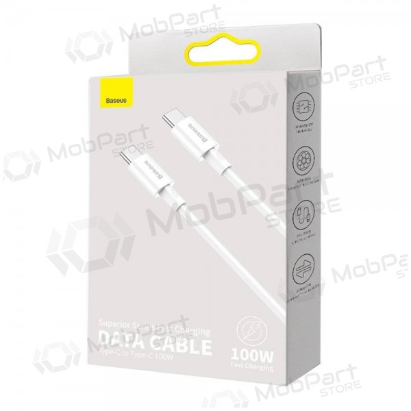 Kabel Baseus Superior Type-C - Type-C 100W 1.0m (wit) CATYS-B02