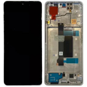 Xiaomi Poco X6 5G (compatible with Redmi Note 13 Pro 5G) scherm (wit) (met een frame) (origineel)