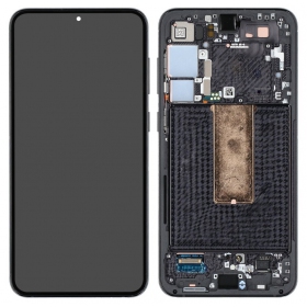 Samsung Galaxy S23+ scherm (zwart) (met een frame) (origineel)