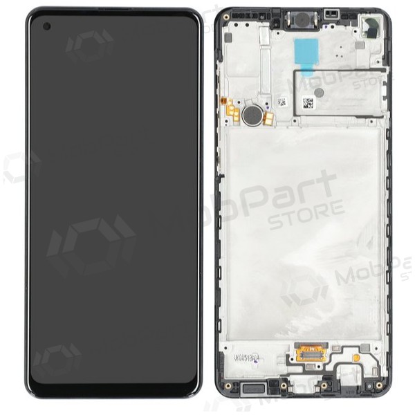 Ekranas Samsung A217F A21s su lietimui jautriu stikliuku en rėmeliu Black origineel