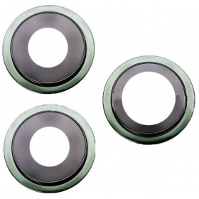 Apple iPhone 11 Pro / 11 Pro Max camera glas (3stuks) (groen) (met een frame)