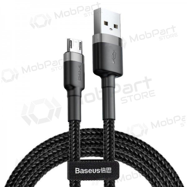 USB kabel Baseus Cafule Type-C 2.0m 2.0A (grijs-zwart) CATKLF-CG1