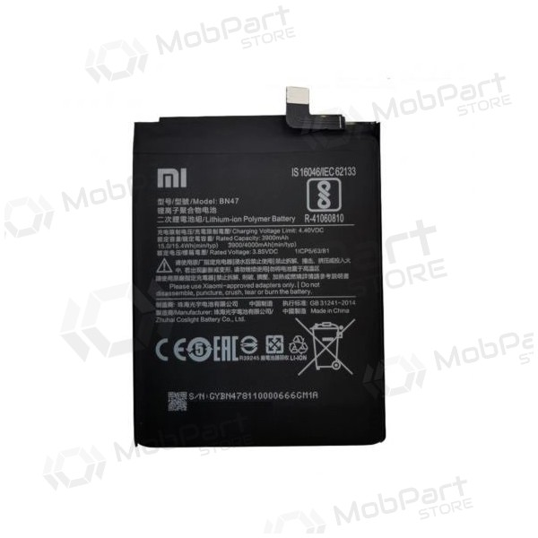 Xiaomi Mi A2 Lite, Redmi 6 Pro batterij, akumuliatorius (BN47) (origineel)