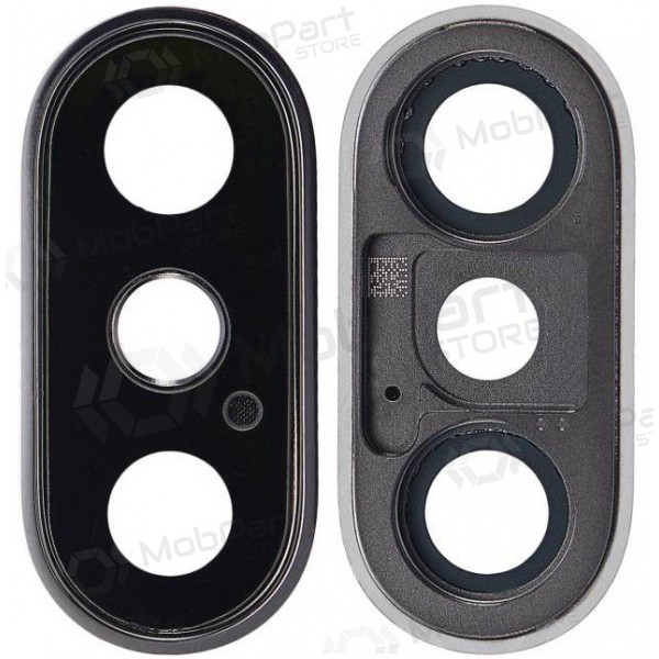 Apple iPhone XS / XS Max camera glas (zilverachtig) (met een frame)