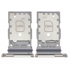 Samsung Galaxy S23 / S23 Plus Dual SIM-kaarthouder (Cream) (service pack) (origineel)