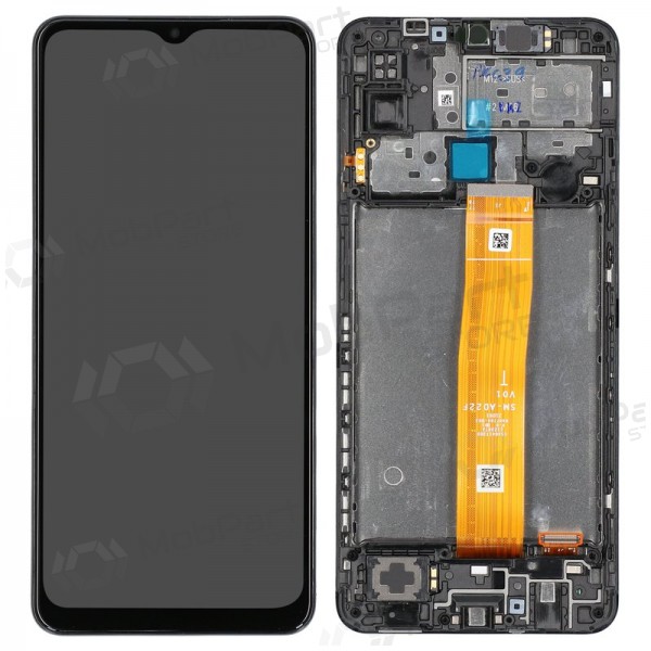 Samsung Galaxy M12 scherm (zwart) (met een frame) (origineel)