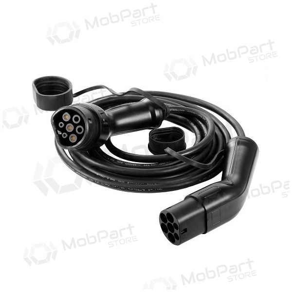 Elektromobilio oplaadkabel Type 2 - Type 2, 32A, 7.2kW, 1-fazė, 5m