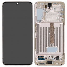 Samsung Galaxy S22+ scherm (wit / lichtblauw) (met een frame) (origineel)