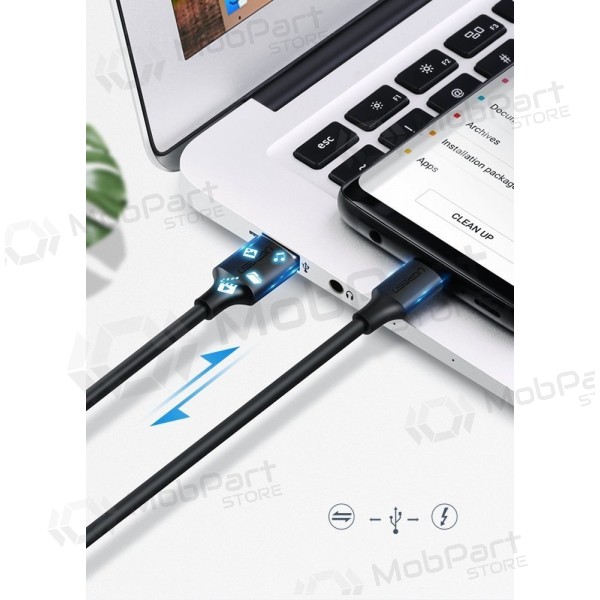 USB kabel Ugreen US287 USB to USB-C 3A 2.0m zwart