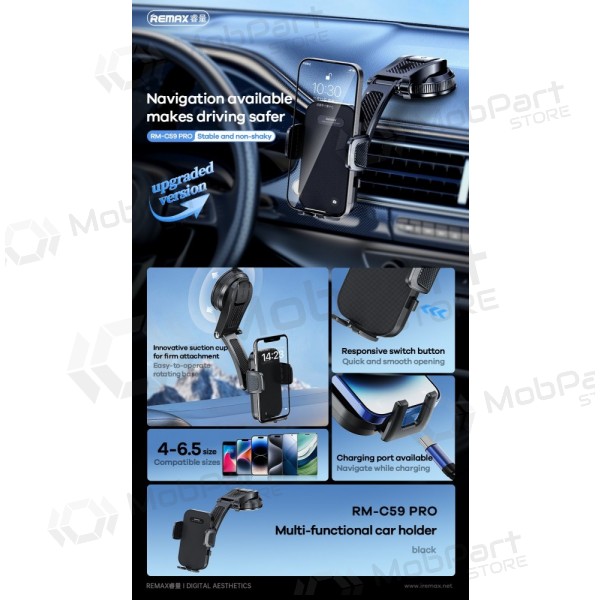 Autotelefoonhouder Remax RM-C59 PRO (dashboard) zwart