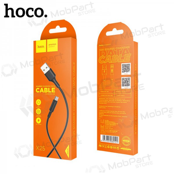 USB kabel Hoco X25 microUSB 1.0m (zwart)