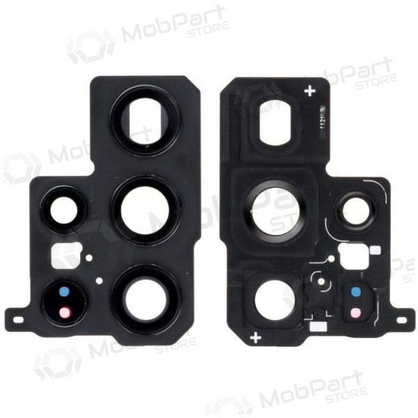 Samsung S908 S22 Ultra camera glas (zwart) (met een frame)