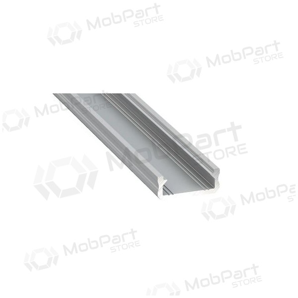 Aliuminis paviršinis profilis Lumines LED juostoms D (grijs, 3m) 