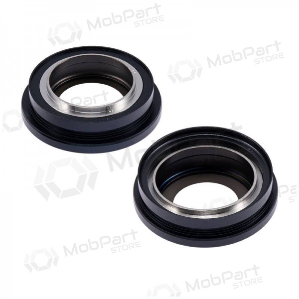 iPhone 14 / 14 Plus camera glas (2stuks) (zwart) (met een frame)