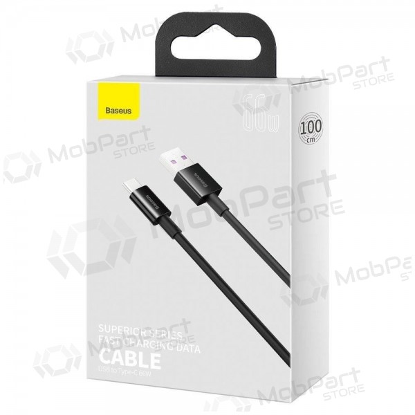 USB kabel Baseus Superior iš USB į Type-C 66W 2.0m zwart CATYS-A01
