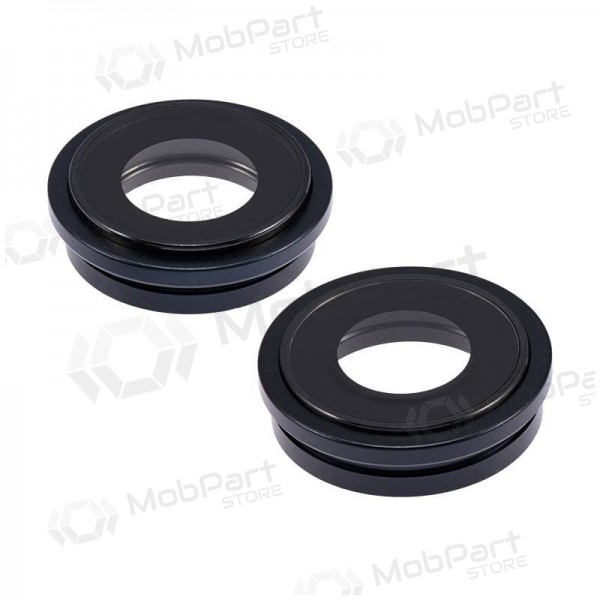 iPhone 14 / 14 Plus camera glas (2stuks) (zwart) (met een frame)