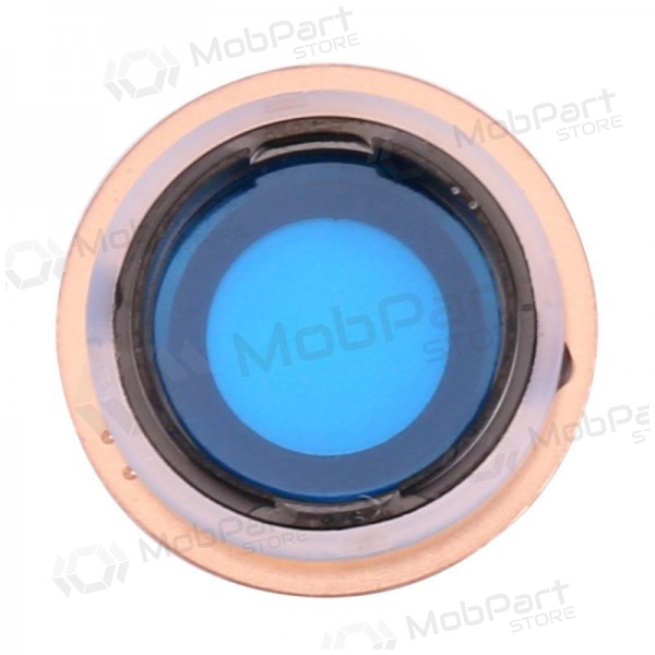 Apple iPhone 8 / SE 2020 camera glas (gouden) (met een frame)