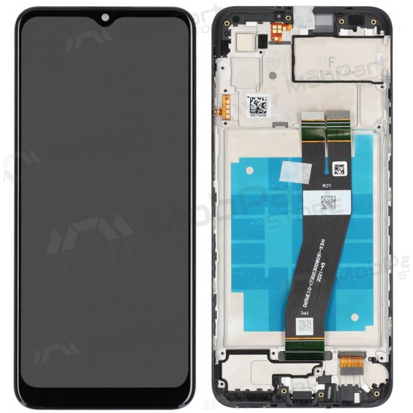 Samsung Galaxy A03 scherm (zwart) (met een frame) (origineel)