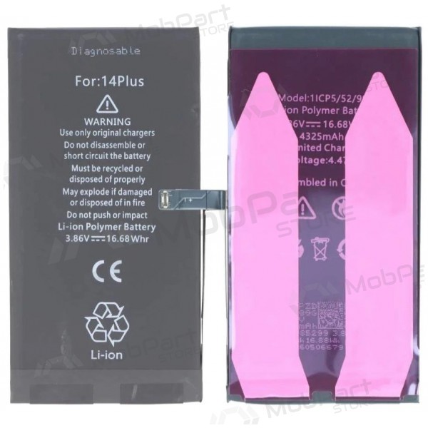 Apple iPhone 14 Plus batterij, akumuliatorius (Self-Diagnosable) (Premium)