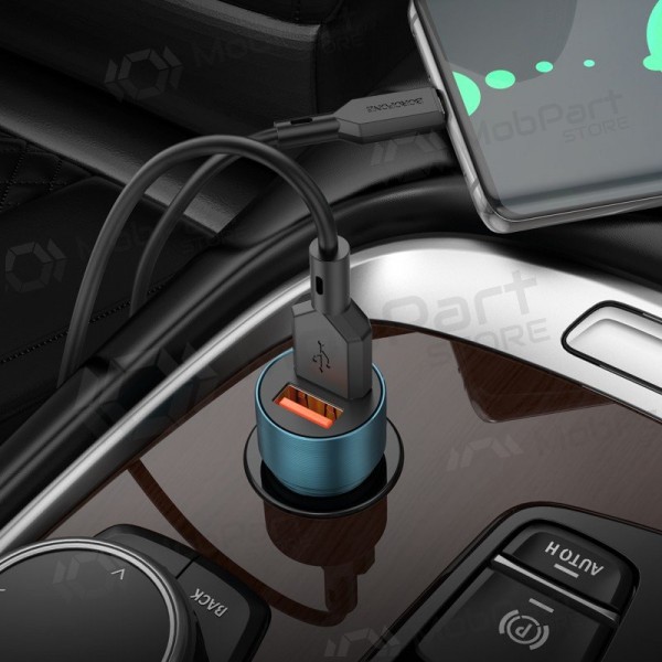 Lader automobilinis Borofone BZ19B 2xUSB-A QC3.0 36W zwart