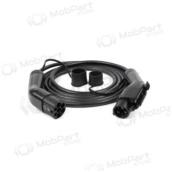 Elektromobilio oplaadkabel Type 1 (Female) - Type 2 (Male), 32A, 7.2kW, 1-fazė, 5m