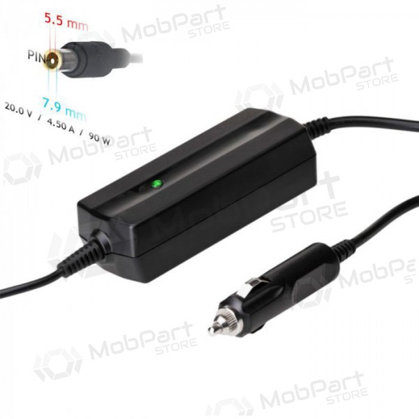 Automobilinis nešiojamojo kompiuterio pakrovėjas Akyga AK-ND-39 (20V / 4.5A 90W 7.9 x 5.5mm + pin) LENOVO 1.2m