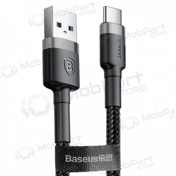 USB kabel Baseus Cafule microUSB 1.0m 2.4A (grijs-zwart) CAMKLF-BG1