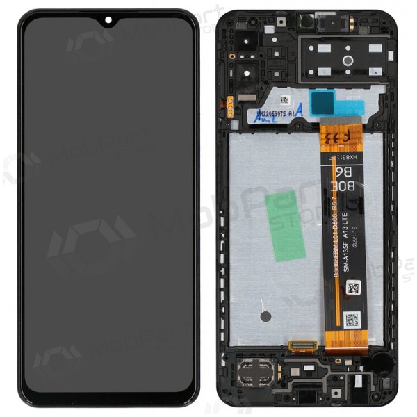 Ekranas Samsung M135 M13 4G 2022 su lietimui jautriu stikliuku en rėmeliu Black origineel