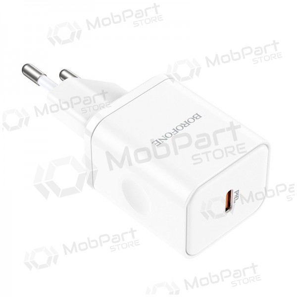 Lader buitinis Borofone BN6 Type-C PD+QC3.0 20W, wit