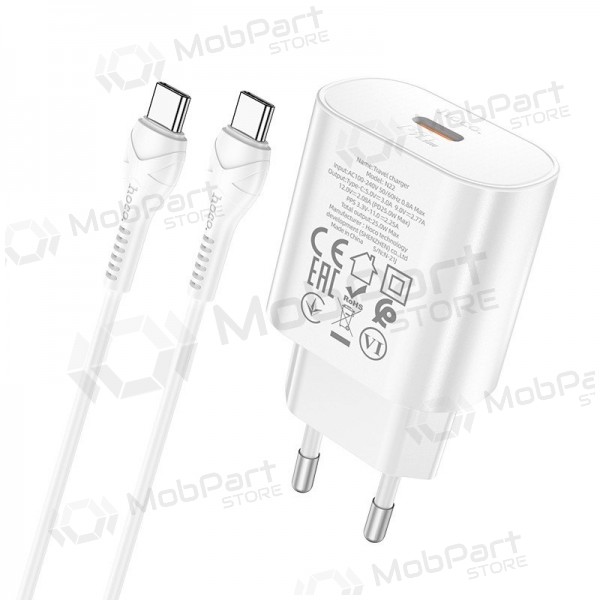 Lader buitinis Hoco N22 Jetta PD25W + Type-C wit