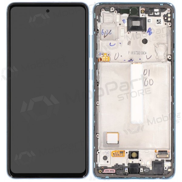 Samsung Galaxy A52 scherm (blauw) (met een frame) (origineel)