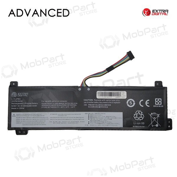 Lenovo L17L2PB3, 4500mAh laptop batterij, Advanced