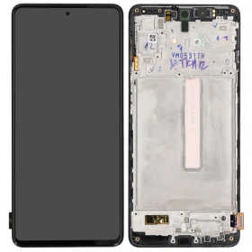 Ekranas Samsung M536 M53 5G su lietimui jautriu stikliuku en rėmeliu Black origineel (service pack)