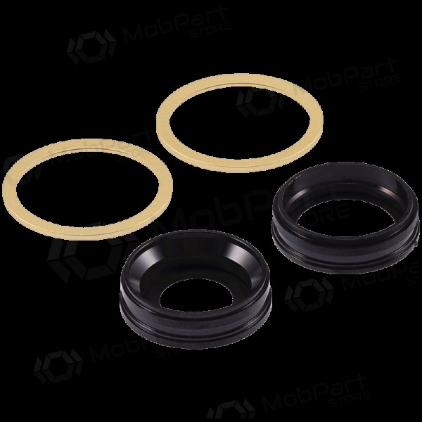 Apple iPhone 11 camera glas (2stuks) (geel) (met een frame)