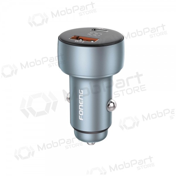 Autolader Foneng C18 48 W USB-C + USB-A grijs