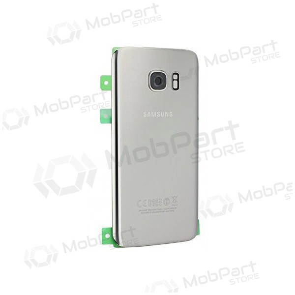 Samsung G930F Galaxy S7 achterkant (zilverachtig) (gebruikt grade B, origineel)