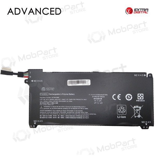 HP PG06XL, 5100mAh laptop batterij, Advanced