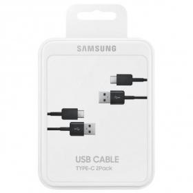 USB kabel Samsung EP-DG930MBEGWW Type-C 1.5m 2stuks. (zwart) (OEM)