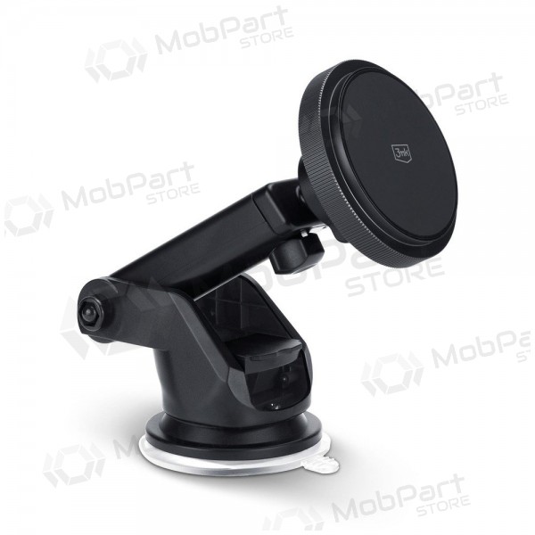 Auto telefoonhouder met draadloos opladen 3MK Car MagCharger 15 W op het dashboard.